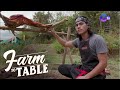 Farm To Table: Fire-roasted Goat with 3 Sauces and Roasted Veggies recipe