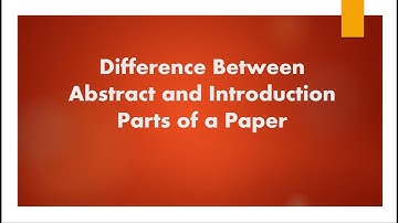 Difference between Abstract and Introduction of a Research Paper | PhD | Ferry Tech