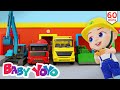 The colors song construction vehicles  more nursery rhymes  kids songs  baby yoyo