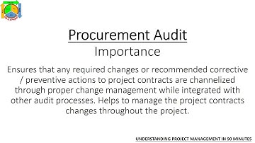 41   Procurement Audit   Understanding Project Management in 90 Minutes