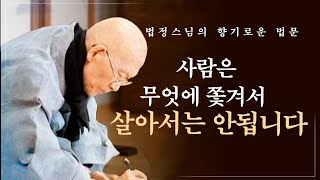 사람은 무엇에 쫓겨서 살아서는 안 됩니다 [법정스님의 향기로운 법문] #법정스님