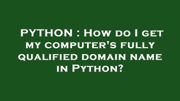 PYTHON : How do I get my computer
