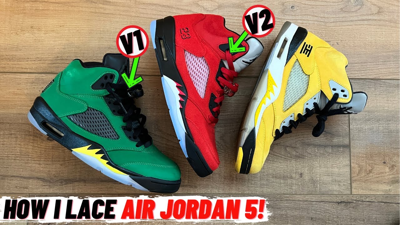 how to lace up jordan 5s