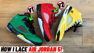 HOW I LACE MY AIR JORDAN 5 W/ LACE LOCKS: 2 WAYS! (2021)