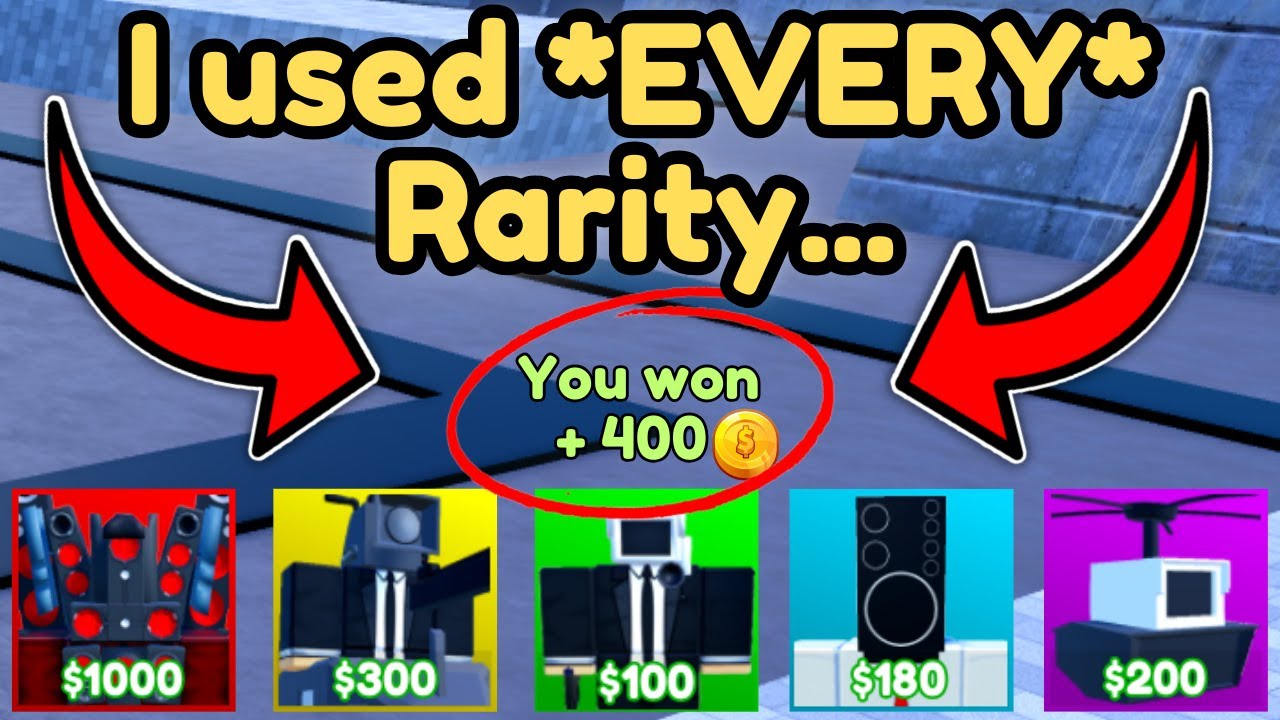 The *Every* Rarity Challenge in [💥EP 60] Toilet Tower Defense (ROBLOX ...