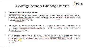 Configuration Management - Virtual topology, Network Control and Management - Optical Networks