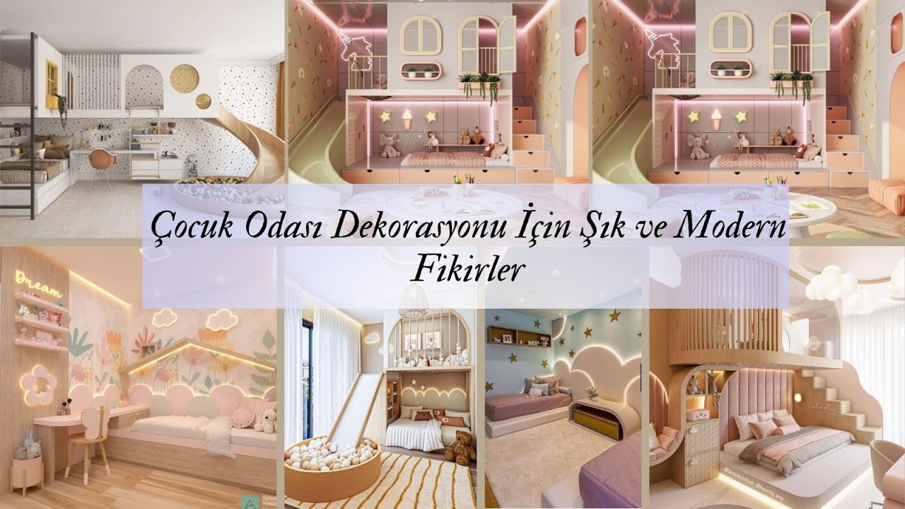 Çocuk Odası Dekorasyonu İçin Şık ve Modern Fikirler - YouTube