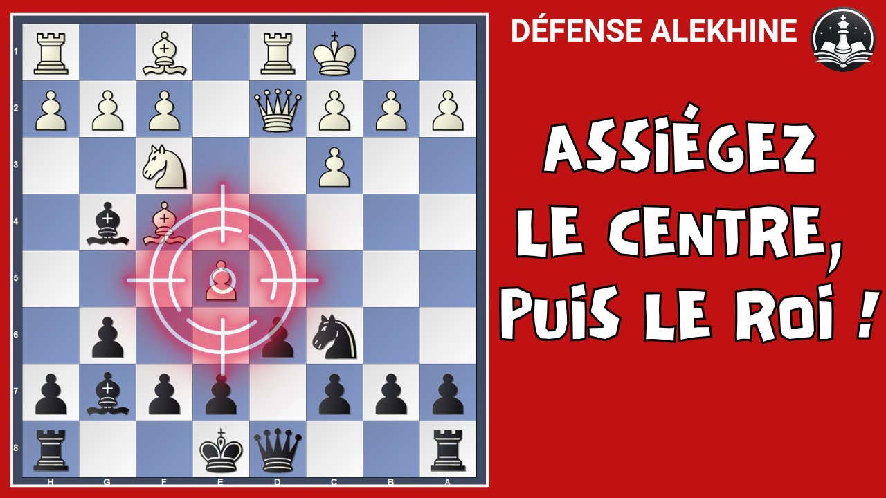 La défense Alekhine, variante 3.Cç3 : assiégez le centre puis attaquez le roque ! Une partie modèle.