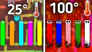 WORM maze RACE №12, but TEMPERATURE is RISING every SECOND