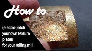 Making your own textures plates for your rolling mill
