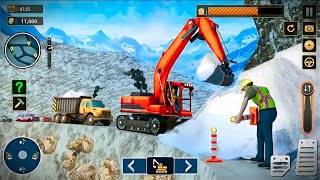 Construction Excavator Offroad Snow 2022 - City Building Games - Android Gameplay screenshot 2