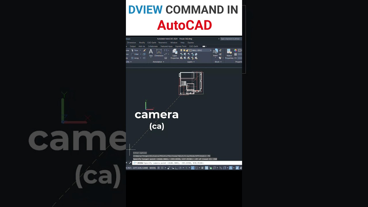 Команда DVIEW в AutoCAD 