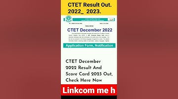 ctet ll ctet result ll CTET result 2023 ll CTET category wise results ll CTET result out 2023 🔭🔭🔭🔭🔭🔭