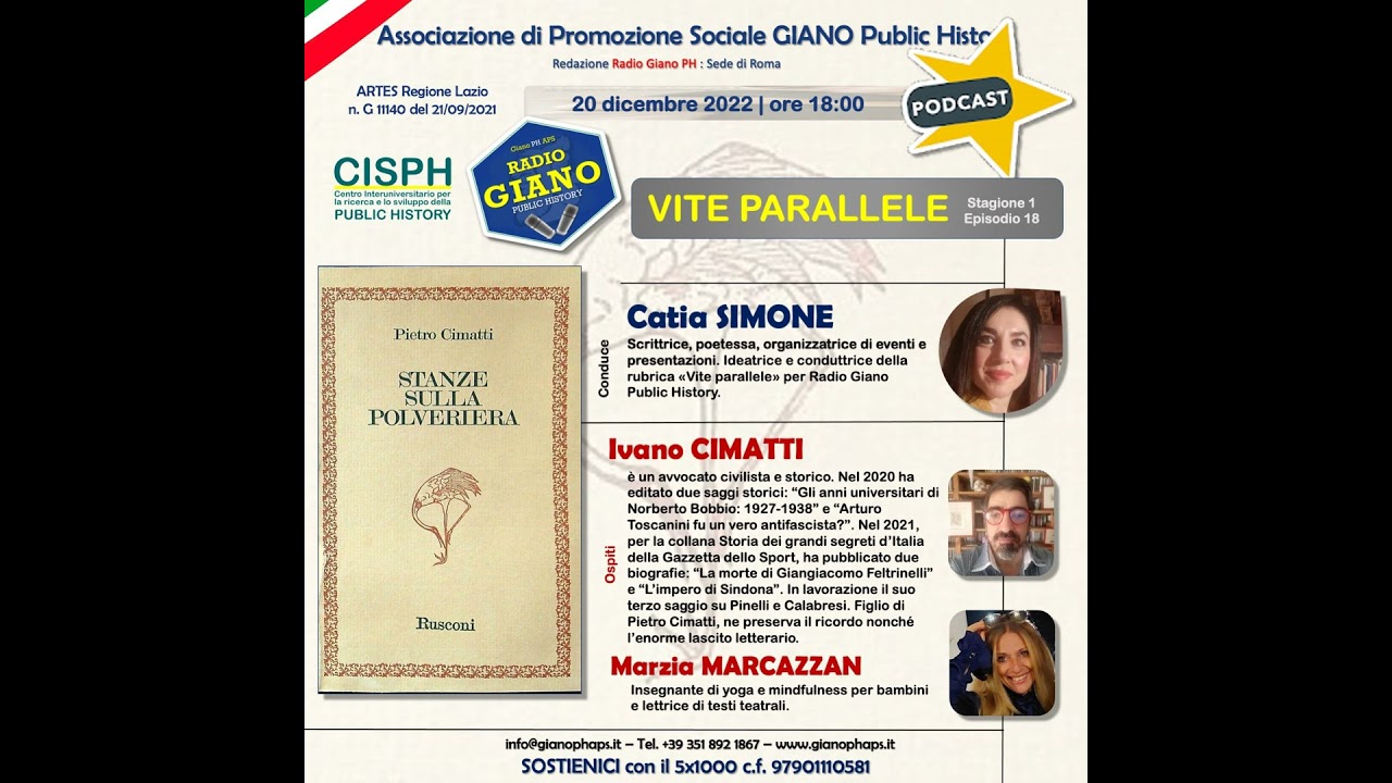 STANZE SULLA POLVERIERA. Pietro CIMATTI (1929-1991) | Ivano CIMATTI e letture di Marzia MARCAZZAN