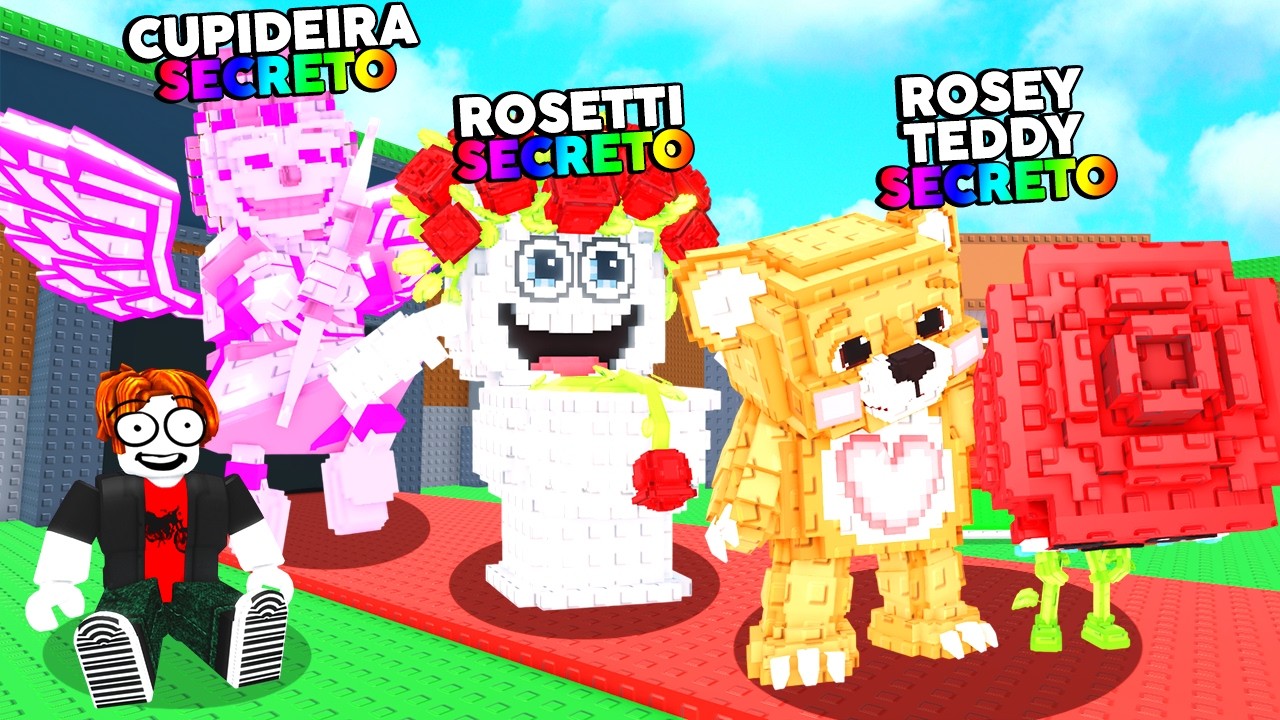 ROSEY AND TEDDY, CHICLETEIRA CUPIDEIRA, ROSETTI TUALETTI LUCKY BLOCK CORAÇÃO ROUBE UM BRAINROT 💗🌹