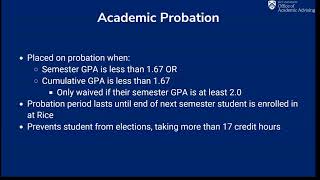 Academic Probation