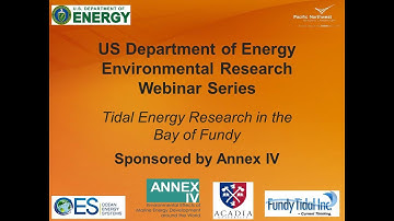 Annex IV Webinar #3: Tidal Energy Research in the Bay of Fundy