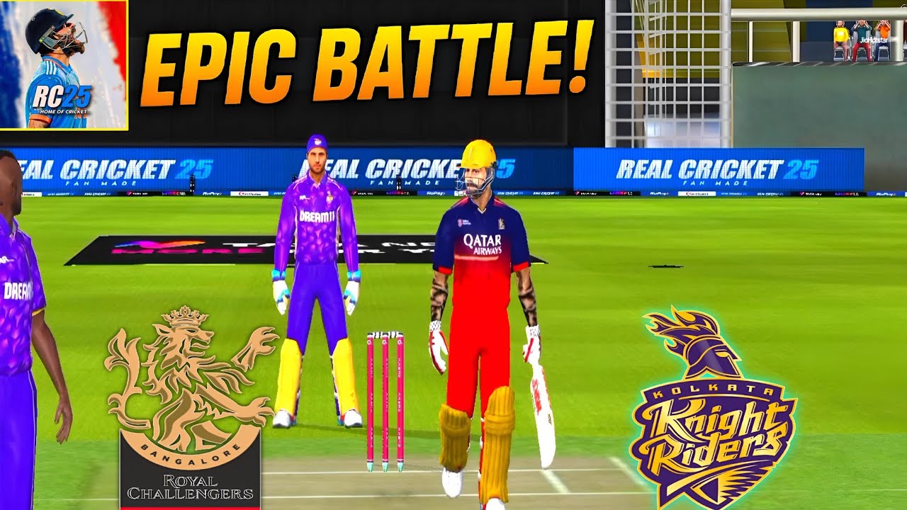 RCB vs KKR Real Cricket 25 v6+ Epic Match Hindi