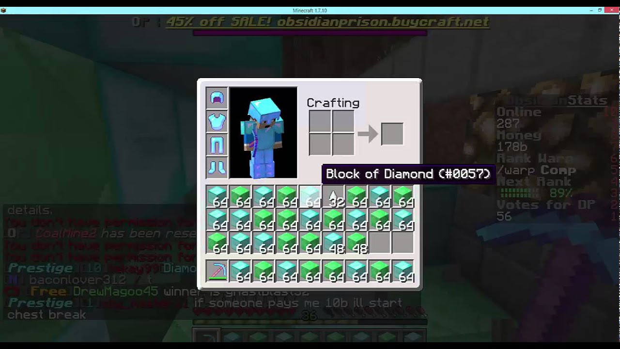 obsidianprison server