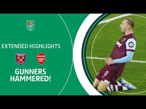 GUNNERS HAMMERED! | West Ham United v Arsenal Carabao Cup extended highlights