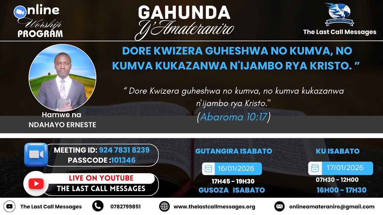 3.DORE KWIZERA GUHESHWA NO KUMVA, NO KUMVA KUKAZANWA N'IJAMBO RYA KRISTO by Erneste NDAHAYO