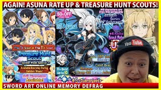 Again! Asuna Rate Up & 7 Accounts' Treasure Hunt Scouts! (SAOMD Memory Defrag) screenshot 2