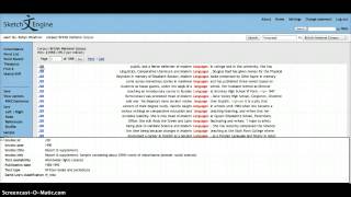 Finding metadata for source documents in the Sketch Engine