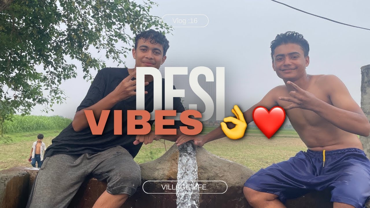 Desi vibes / tubewell par nahanay gaay / village life 🌅👌