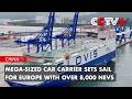 Mega-Sized Car Carrier Sets Sail for Europe with over 8,000 NEVs
