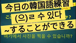 手軽にできる韓国語文法トレーニング「（으)ㄹ 수 있다/없다 ～することができる」