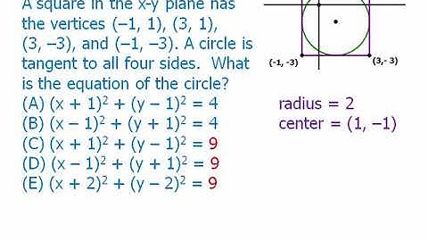 Coordinate Geometry: Circles in the x-y Plane