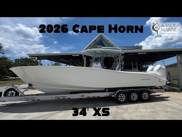 FOR SALE | 2026 Cape Horn 34XS 53F526 | GRANDER MARINE - YouTube