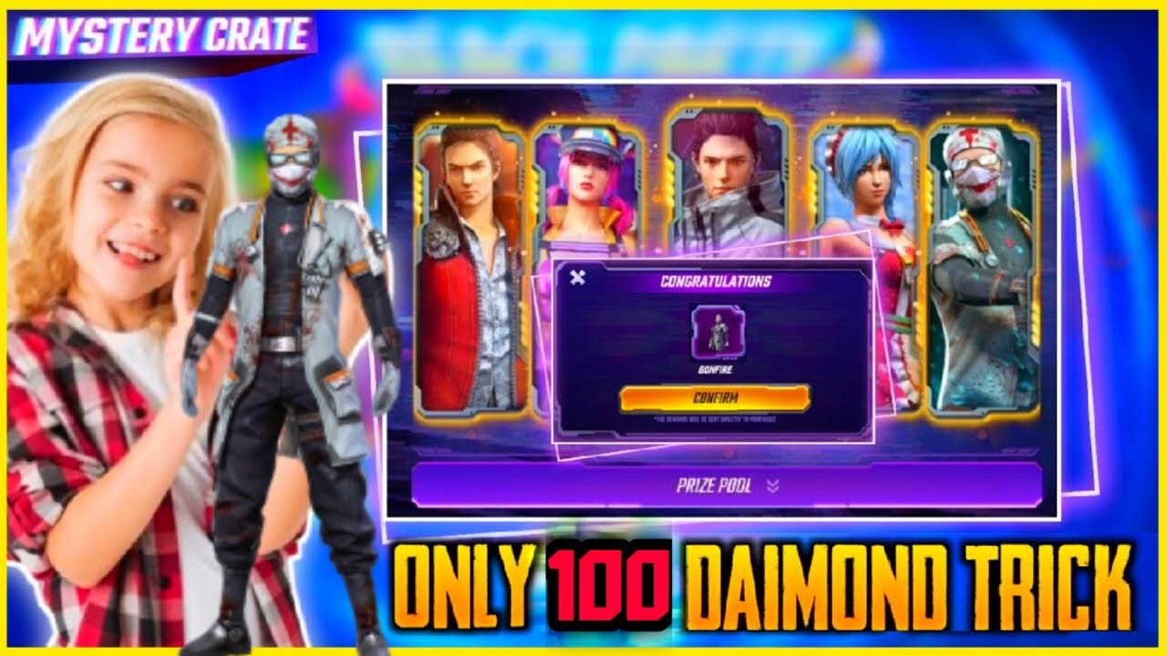 100 DIAMOND SPIN TRICK | HOW TO GET GRAND MYSTERY CRATE EVENT BUNDLES IN FREE FIRE