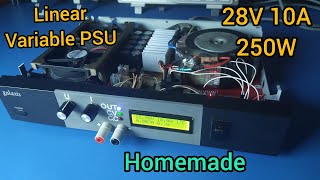 Homemade linear bench power supply 028V 0.0110A 250W!