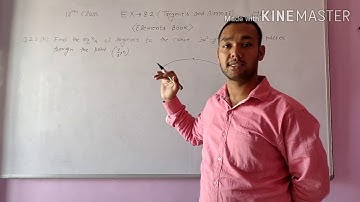 Exercise 8.2 Elements maths ( Tangents and Normal) questions number 22 to 27 By Monu Gupta