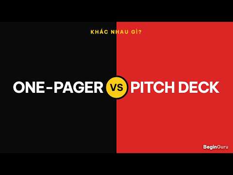 One-Pager Là Gì? Khác Gì Pitch Deck?