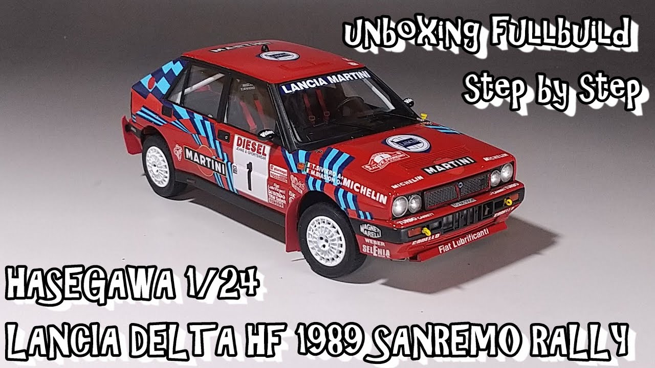 unboxing fullbuild HASEGAWA 1/24 LANCIA DELTA HF INTEGRALE 16V