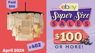 eBay $100 SuperSize Sales: Paper Chandelier, Sick Hat, MCM Art, Giant Husky Plush, $1,000 Clock