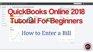 QuickBooks Online 2018 Tutorial for Beginners - How to Enter a Bill