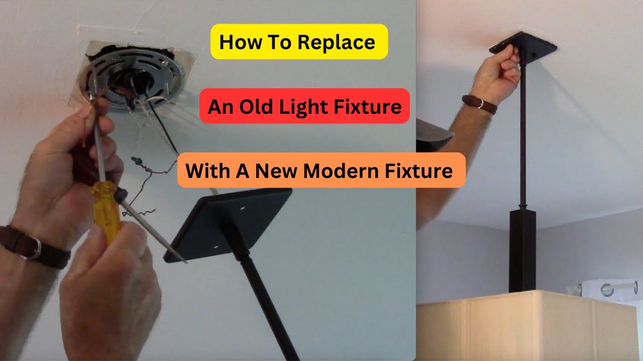 How To Replace A Light Fixture - YouTube