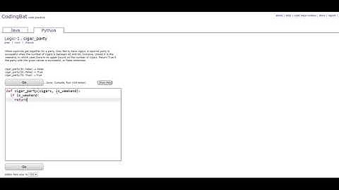 Logic-1 (cigar_party) Python Tutorial || codingbat.com