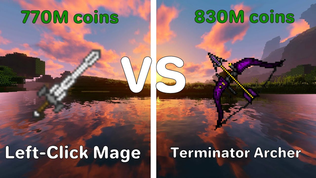 comparison-terminator-archer-vs-lcm-hypixel-skyblock-youtube