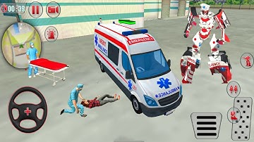 Ambulance Robot Car Transform #18  - Doctor Hero Flying Robot Rescue - Android GamePlay
