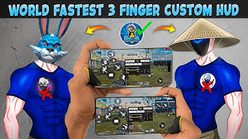 Top 3 Custom Hud Of Fastest 3 Finger Players | Best 3 Finger Custom Hud In FF | Best Custom Hud | FF