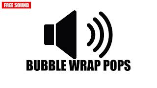 Satisfying Bubble Wrap Pop Sound (Free Sound Effect) - no copyright SFX