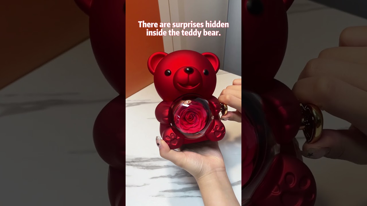 This isn't your average teddy bear. Twist the knob to reveal the hidden surprise! 