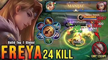 24 Kills + MANIAC! Freya Maximum ATK Speed Build 100% Can