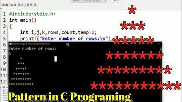 C Program to Print Star Pattern - Part 13 | Pattern in C Programing