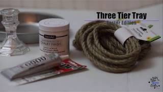 DIY 3 Tier Tray Dollar Tree | Blue Home Crafts