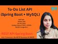 Industry Level To-Do List API | Spring Boot + JPA + MySQL Project | Skills With Anu